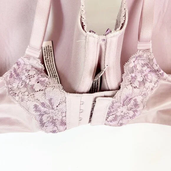 Victoria's Secret Bra 38DD Purple Lace Lined Demi Underwire Padded Lilac - Picture 6 of 10